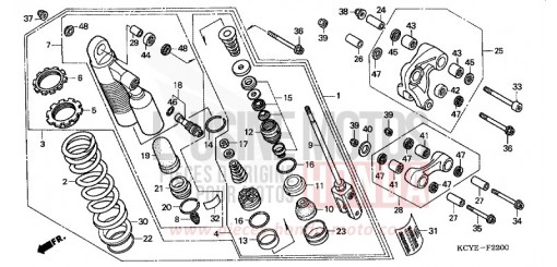 REAR CUSHION XR400R4 de 2004